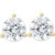 2 Ct TW Moissanite Martini 3-Prong Studs Available in White or Yellow Gold