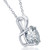 2Ct Solitaire Round Diamond Necklace in 14k White Gold Lab Grown Pendant (H-I, SI)