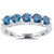 1ct Blue Diamond Wedding Five Stone Ring 14k White Gold (Blue, )