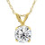 14k Yellow Gold 1/5ct Round Solitaire Real Diamond Pendant (H-I, I1)