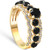 2 3/4Ct Black Diamond Engagement Ring 14k Yellow Gold (G/H, I1-I2)