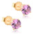 1Ct TW Amethyst Studs in 10k White or Yellow Gold