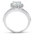 1 1/10ct Princess Cut Enhanced Diamond Engagement Halo Ring 14k White Gold (G-H, SI)