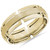 Men's 7mm Modern Link Edge Wedding Ring in White, Yellow, or Rose Gold