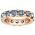 5 Ct Blue Diamond Eternity Ring in White, Yellow, or Rose Gold Lab Grown (Blue, VS)