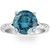 3Ct Blue Diamond Solitaire Vintage Engagement Ring Lab Grown in 10k White Gold (Blue, VS)