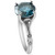 3Ct Blue Diamond Solitaire Vintage Engagement Ring Lab Grown in 10k White Gold (Blue, VS)