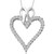 1 1/10ct Diamond Heart Pendant Necklace in 14K White, Yellow or Rose Gold 1 1/4" (G-H, I2-I3)