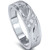 1/10 ct Mens Diamond Cross Wedding Anniversary Ring 10K White Gold (G-H, I1)