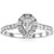 1Ct Pear Shape Diamond Halo Engagement Ring in White, Yellow, or Rose Gold (G-H, I1)