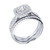 1 1/4Ct Diamond Engagement Wedding Ring Set White Yellow Rose Gold or Platinum (H-I, I1)