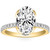 3 1/2Ct Oval Diamond Mia Engagement Ring in White Yellow, or Rose Gold Lab Grown (G-H, VS)