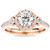 1 1/2Ct Moissanite & Diamond Engagement Ring in White, Yellow, or Rose Gold (G-H, I1)