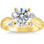 2 5/8Ct Moissanite & Diamond Twist Engagement Ring in 10k Yellow Gold (G-H, VS)