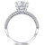 4 Ct Pave Round Diamond Engagement Ring in White Gold Lab Grown (G-H, VS)