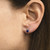 3/4 cttw Diamond & Synthetic Blue Sapphire Studs 14k White Gold Womens Earrings (G-H, I2-I3)