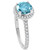 3 1/3 Ct Blue & White Diamond Halo Engagement Ring in 14k White Gold (Blue, VS)