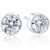 .50Ct Round Brilliant Cut Natural Quality VS2-SI1 Diamond Stud Earrings in 14K Gold Round Bezel Setting (G-H, VS)