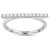 1/5CT Diamond Bar Ring 10K White Gold (H-I, I1)
