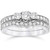 3/4ct Three Stone Vintage Diamond Engagement Wedding Ring Set 10K White Gold (G-H, I1)