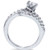 1ct Diamond Pave Engagement Bypass Wedding Ring Set Matching 14K White Gold (G/H, I1)