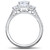 1 ct Round Diamond 3-Stone Lab Grown Eco Friendly Engagement Ring 14k White Gold (F-G, VS)