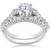 2 ct Diamond Vintage Engagement Wedding Ring Set 14k White Gold (G-H, I1)