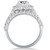2 ct Diamond Vintage Engagement Wedding Ring Set 14k White Gold (G-H, I1)