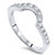 1/4ct Curved Diamond Notched Wedding Ring Enhancer 14K White Gold (J-K, I2-I3)