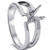 Contemporary Solitaire Engagement 14K White Gold Ring Setting