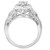 3/4ct Vintage Halo Round Diamond Engagement Ring 14K White Gold (G-H, I1)