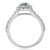1 3/8ct Blue Diamond Halo Engagement Ring 14K White Gold (G-H, I1)