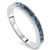 1 cttw Blue Diamond Wedding Ring 14K White Gold (Blue, SI)