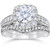 1 3/4ct Cushion Diamond Vintage Halo Engagement Ring Set 14K White Gold (G-H, SI)