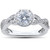 7/8ct Pave Halo Diamond Engagement Infinity Vintage Ring 14K White Gold (H-I, I2-I3)