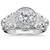 1 1/2ct Vintage Diamond Engagement Ring 14K White Gold (G-H, I1)