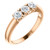 5/8ct 3-Stone Diamond Engagement Ring 14k White, Yellow, or Rose Gold (H-I, I1)