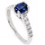 7/8ct Blue Sapphire Accent Diamond Ring 14K White Gold (G-H, I2-I3)