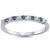 1/4ct Blue & White Diamond Anniversary Ring 14K White Gold (G-H, I2-I3)