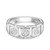 1 Ct TW Three Stone Diamond Men's Wedding Ring White, Yellow, or Rose Gold (H-I, I1)