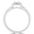 3/4 cttw Princess Cut Diamond Halo Engagement Wedding Ring Set 10K White Gold (H-I, I2-I3)