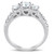 1 1/10 Ct Diamond Three Stone Engagement Ring 14K White Gold (G-H, )