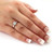 Platinum 1ct Round Brillilant Cut Enhanced Diamond Engagement Ring (F-G, I1)