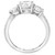 1 5/8 ct Three Stone Diamond Engagement Ring 14k White Gold (H-I, I1)