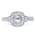 1/2ct Cushion Halo Diamond Engagement Ring Setting Semi Mount 14K White Gold (G-H, I1)