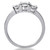 1/2ct Three Stone Diamond Ring 14K White Gold (H-I, SI)