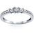1/4ct Three Stone Princess Cut Diamond Engagement Ring 14K White Gold (H-I, SI)