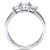 1/4ct Three Stone Princess Cut Diamond Engagement Ring 14K White Gold (H-I, SI)