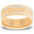 Mens 8mm Two Tone Comfort Fit Wedding Band Ring