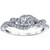 5/8ct Vintage Diamond Floral Halo Engagement Ring 14K White Gold (H-I, I1)